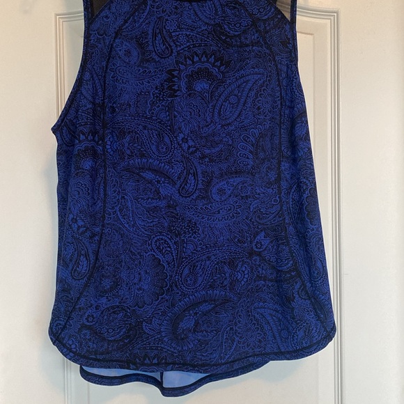 Lululemon Blue and Black Paisley Tank Top No Size - Picture 4 of 7